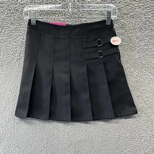French Toast Skort Girls Size 7 Black Pleated Adjustable Waist Scooter Skort - Picture 1 of 15
