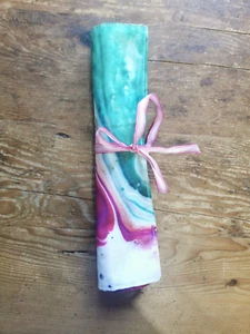 New unused fabric make up brush holder roll by K Designs in pink multi pattern - Picture 1 of 4