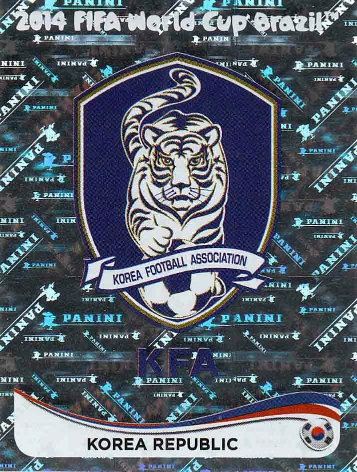 PANINI FUßBALL FIFA WM 2014 BRASIL/BRASILIEN Panini Sticker World Cup 2014 No. 621: Korea Republic Crest / Logo Glitter Image
