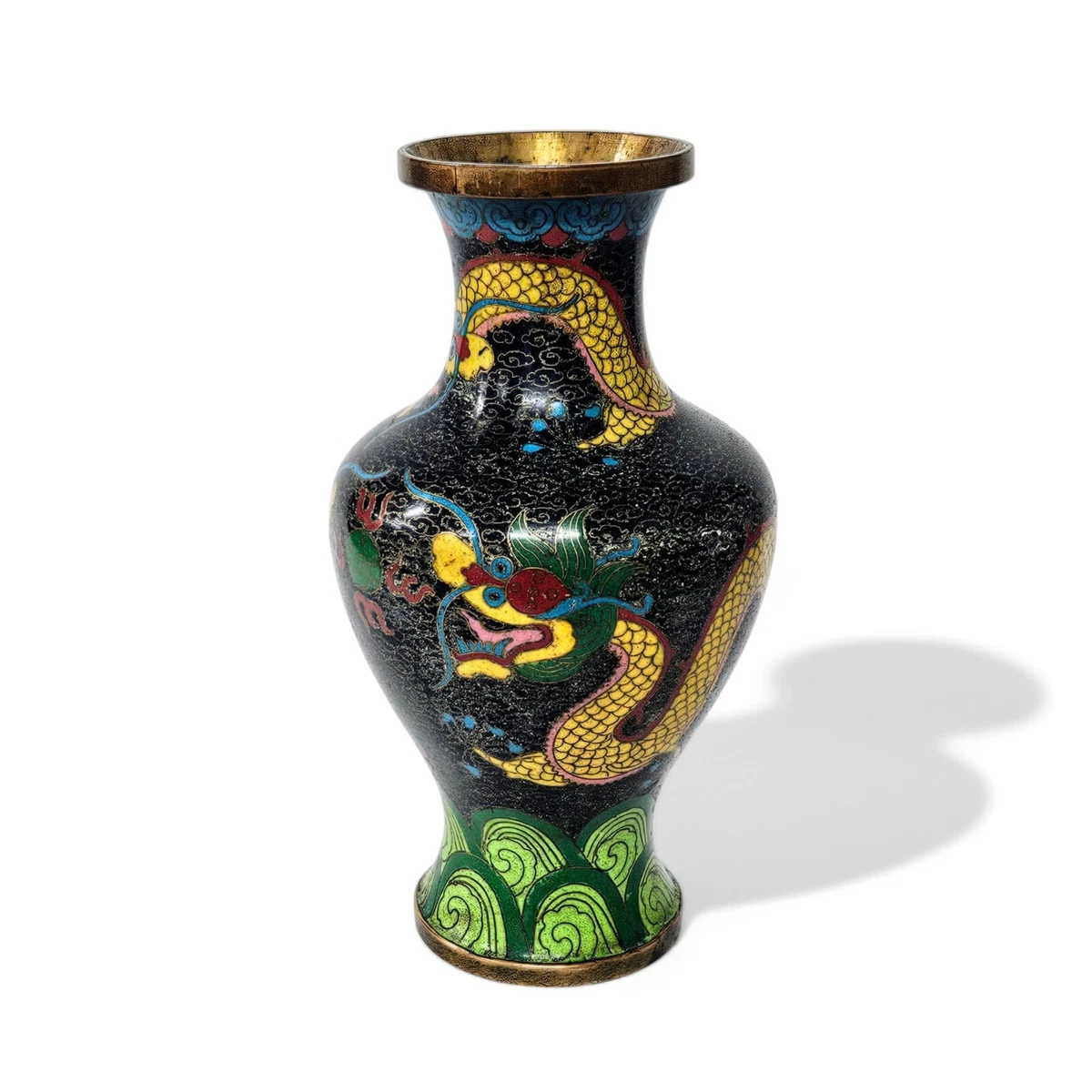 亚洲古董景泰蓝龙在中国古董花瓶| eBay