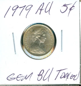 1979 AUSTRALIA 5 CENTS GRADE GEM BU TONED 3.99 CENTS SHIPPING AUSTRALIA * - Picture 1 of 2