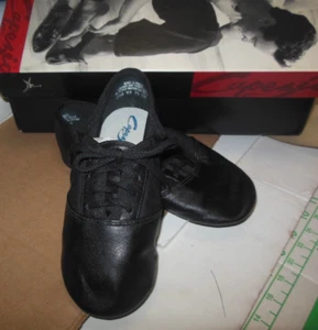 CAPEZIO LEATHER black 358C SPLIT SOLE JAZZ SHOES Child/ adult sz - Picture 1 of 5