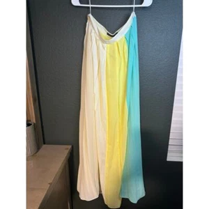Signature 8 color block maxi skirt womens medium - Picture 1 of 2