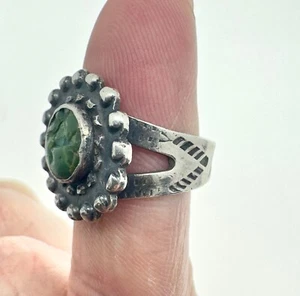 Vintage Indianer Navajo Türkis Sterlingsilber Ring Größe 6,5 - Bild 1 von 6