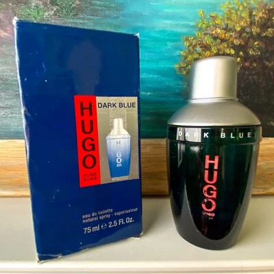 Eau de Toilette Vintage Hugo Boss Azul Oscuro EdT 2.5 OZ 75 ml Hombres Spray Colonia Foto 1 de 4