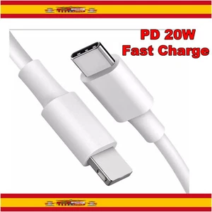 Cable De Datos Carga Rápida Para Iphone Ipad Cargador USB C 1M 20W PD Typo C Usb - Zdjęcie 1 z 4