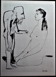 GRABADO PABLO PICASSO FECHA 1954. Oportunidad única de poseer o regalar arte raro - Imagen 1 de 1