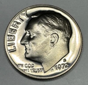 1972-S Roosevelt Dime PROOF 10cent Coin from US Mint Proof Set - Picture 1 of 9