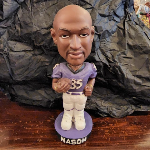 DERRICK MASON #85 Ravens Bobblehead Baltimore Ravens Football Bobble Cover