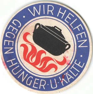 Winterhilfswerk Türplakette Oktober 1933, Breite 80mm, fleckig - Bild 1 von 2