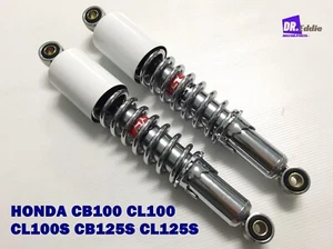 HONDA CB100 CL100 CL100S CB125S CL125S REAR WHITE SHOCK SET  320MM. *BI4300* - Picture 1 of 5