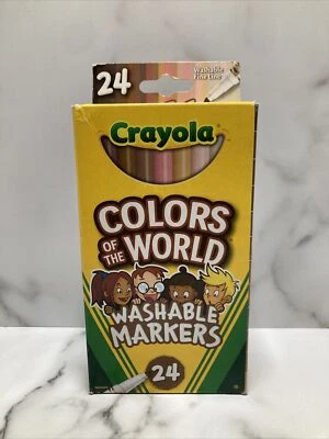 Crayola Colors of the World 24 Box Markers, Inclusive Skin Tones - Image 1 of 4