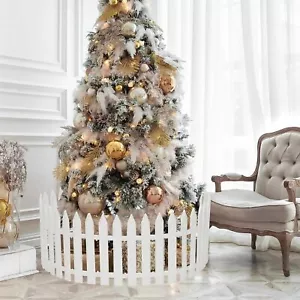 10-40X Picket Fence Garden Fencing Lawn Edging Home Yard Christmas Tree Fence UK - Picture 1 of 8