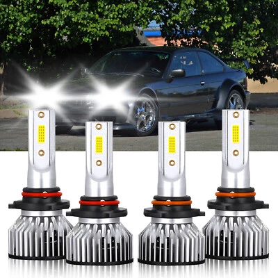 4x 9005 9006 Faro LED Bombillas Super Brillantes 10000LM Para BMW 323is 1998-1999 Foto 1 de 4