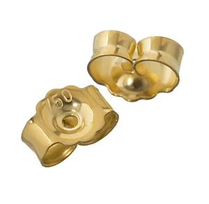 1Paar 750 Gelbgold Gegenstecker Ohrstecker Ohrstopper Loch 0,8mm Ohrmutter 4824 - Picture 1 of 1