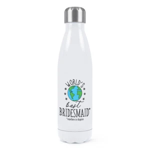 World's Best Bridesmaid Double Wall Water Bottle Funny Favourite Wedding Favour - Picture 1 of 1