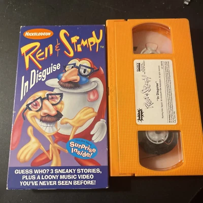 Видеокассета анимационная Ren and Stimpy in Disguise VHS Nickelodeon 1994 Sony Wonder - Изображение 1 из 2