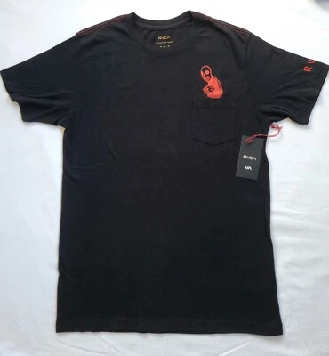 Camiseta RVCA Pommier Creeper Para Hombre Camiseta Bolsillo Lavado Estándar NUEVA NUEVA CON ETIQUETAS Mediana Foto 1 de 4