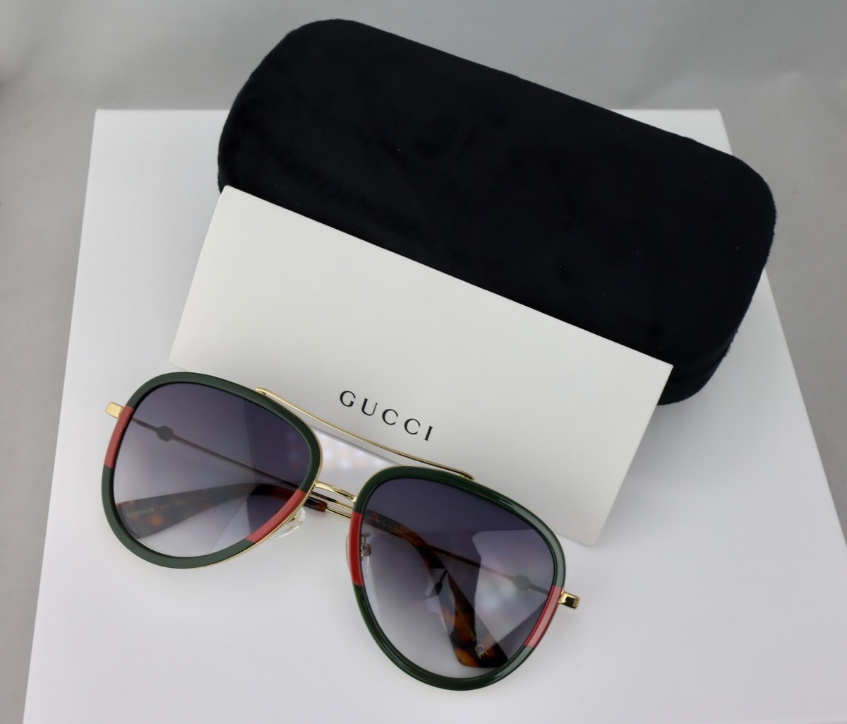 Gucci★素敵！Red/Grey Acetate Sunglasses W/Logo Gucci Red Gray Sunglasses for Women for sale | eBay