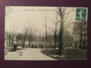 CPA 42 SAINT ETIENNE - Place et Eglise St charles - Imagen 1 de 2