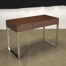 Consolle moderna - In Legno Impiallacciato e base in Metallo Cromato - Italia