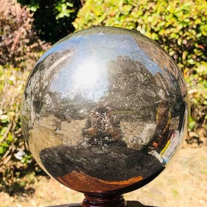 Bola de cristal de cuarzo calcopirita natural de 17,73 lb energía Reiki curación - Imagen 1 de 15