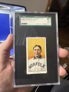1909-11 T206 P350 Charles Seitz SGC 3.5 Norfolk Virginia Southern League - Picture 1 of 22