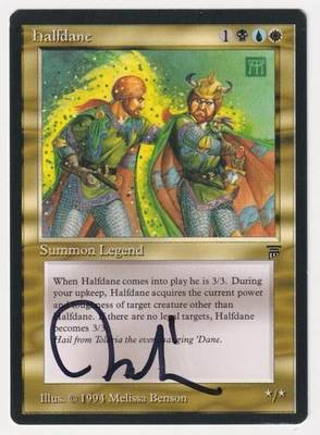 Signed Halfdane Proof LP Legends Artist Melissa A. Benson 1994 MTG Magic AP Rare - Image 1 of 2