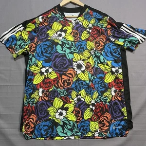 Adidas Tiro Shirt Mens 2XL Floral Pattern Aeroready Short Sleeve JERSEY - Picture 1 of 7