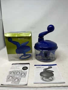 Tupperware Quick Chef Küchenmaschine Zerkleinerer Mixer Schneebesen 4 Tassen blau KOMPLETT - Bild 1 von 1