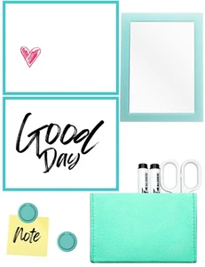 Magnetic Locker Mirror for School Locker, 5pcs Locker Accessories Kit with Ma... - Picture 1 of 6