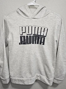NEW PUMA Boys Hoodie Sweatshirt Long Sleeve Gray Size M 10/12 - Picture 1 of 3