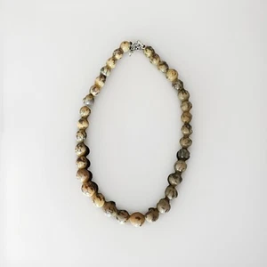 Handmade Round Clay Bead Necklace, 18" Long in Gift Box - Picture 1 of 8