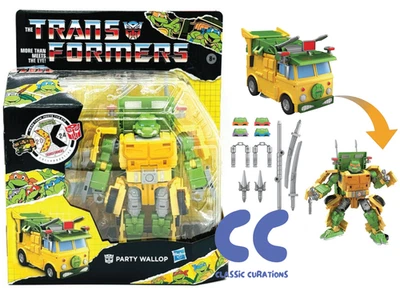 Hasbro TMNT Transformers x Teenage Mutant Ninja Turtles Party Wallop Van &Figure - Image 1 of 4