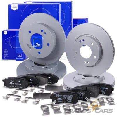 ATE BREMSSCHEIBEN Ø280/258 +BREMSBELÄGE VORNE+HINTEN FÜR HYUNDAI IX20 JC 1.4 1.6