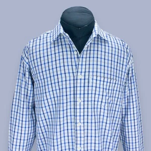HACKETT LONDON Mens Shirt Long Sleeve Multicolor Check Size L Cotton - Picture 1 of 12
