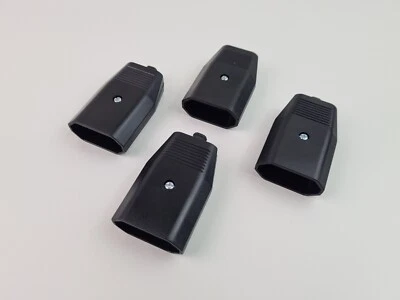 SP-ELECTRONIC 4 x Euro Kupplung schwarz mit Kabeleinführungstülle Euro Flachkupplung schwarz