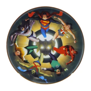 JLA 1997 Warner Bros Galleries ALEX ROSS Limited Edition Superman Batman Plate - Picture 1 of 4