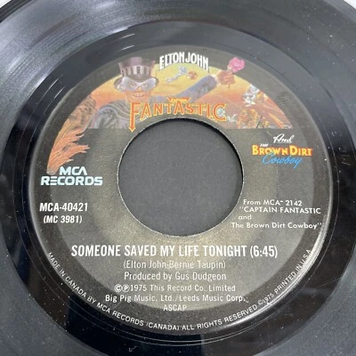 Elton John House Of Cards 1975 Vinyl Record 45rpm 7 Inch Canada Import - Image 1 of 4