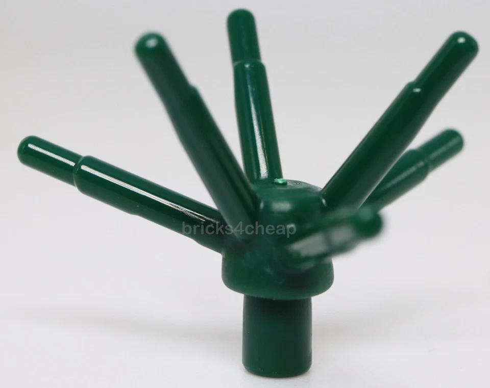 Lego 10x Tallo Flor Planta Verde Oscuro con Barra y 6 Tallos Foto 1 de 1