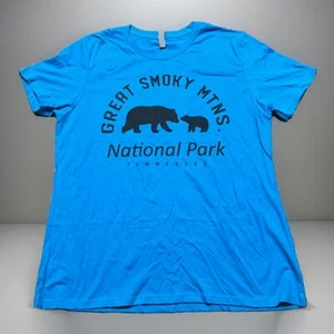 GREAT Smokey Mountains National Park Mens 3 XL Blue SHIRT TENNESSEE SHORT SLEEVE - Picture 1 of 10