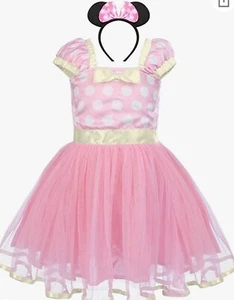 Costume da ragazza cartone animato, tutù a maniche corte con design a pois - Foto 1 di 6
