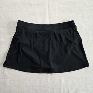 LL Bean Swimsuit Bottom Womens 16 Black Tummy Control Classic Swim Skirt UPF 50 - Picture 1 of 12