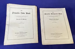 2 Vintage Priscilla Passe/Tagesdecke Buch gehäkelt Tatting Hefte 1914 1916 wie abgebildet - Bild 1 von 17