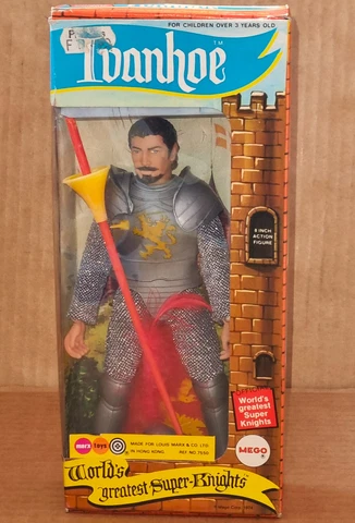 Vintage 1974 Mego World's Greatest Super Knights 8" IVANHOE Louis Marx Edition Cover