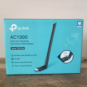 Adaptateur WiFi double bande sans fil USB 3.0 TP-Link Archer T3U Plus AC1300 à gain élevé - Photo 1/5