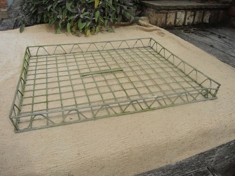 Vintage Galvanised Wire Tray  Greenhouse Tray Almonds   (1239) Cover