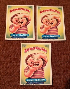 (3 Cards) Topps 1986 Garbage Pail Kids -  Handy Randy #168a  - Picture 1 of 2