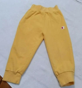Champion Pants Size 100- 3/4 Yrs Yellow Sweat Pants Jogger Tapered Kids Boys - Picture 1 of 8