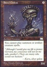 MTG magic cards 1x x1 Light Play, English Steel Golem Weatherlight